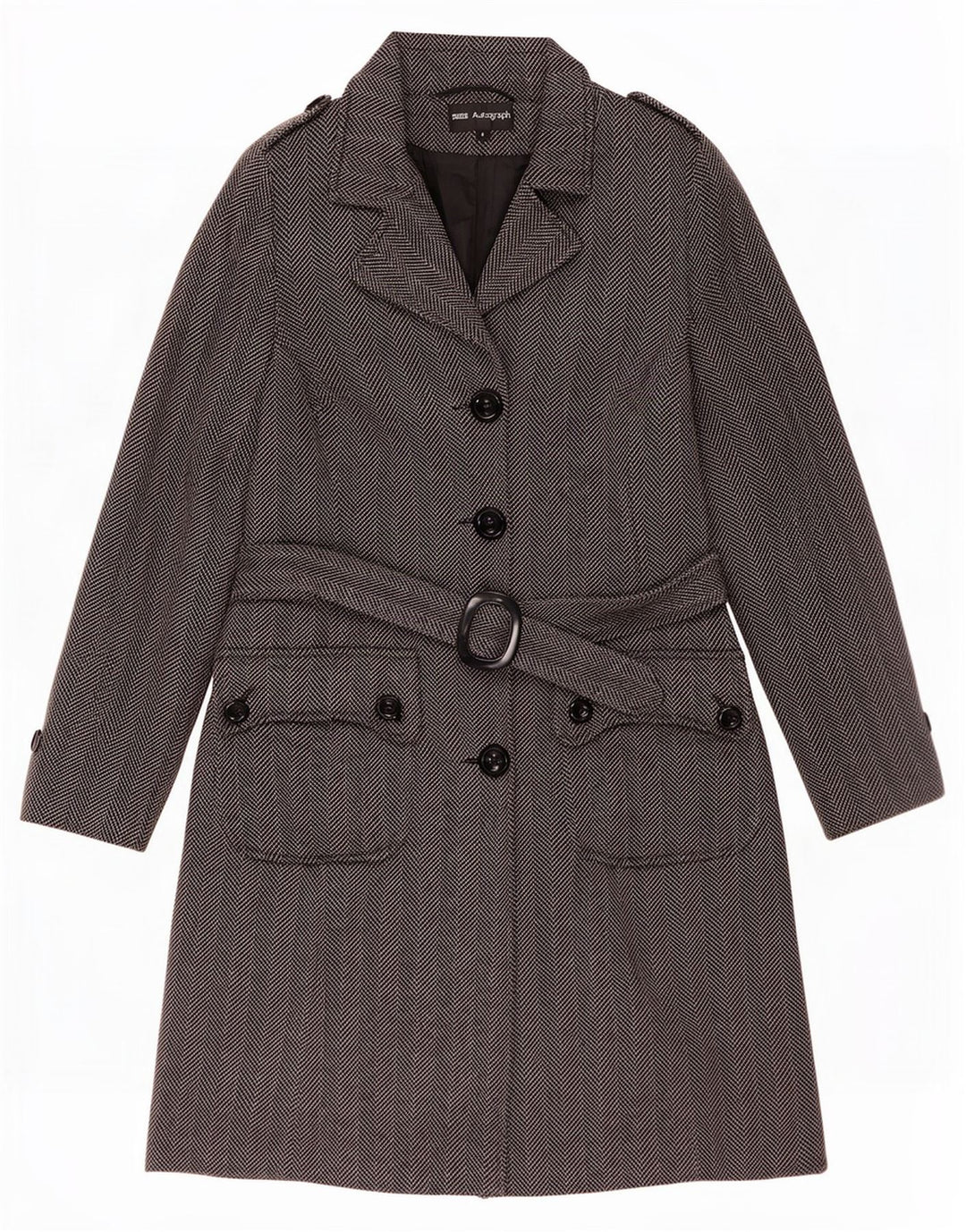 Marks & Spencer Womens Autograph Overcoat UK 8 Small Grey Sildebensuld