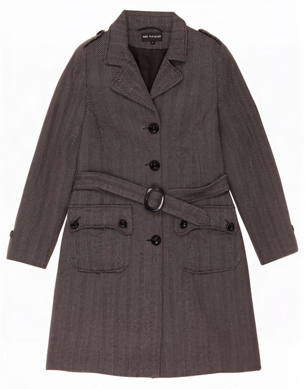Marks & Spencer Womens Autograph Overcoat UK 8 Small Grey Sildebensuld