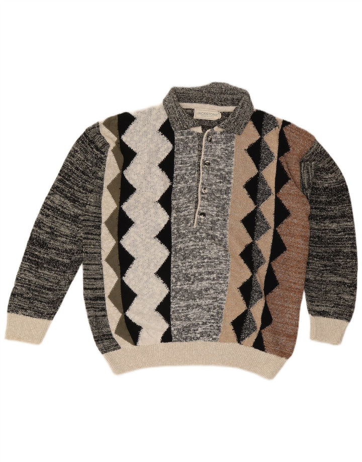 Jack Stone Herre Polo Neck Jumper Sweater IT 50 Medium Flerfarvet