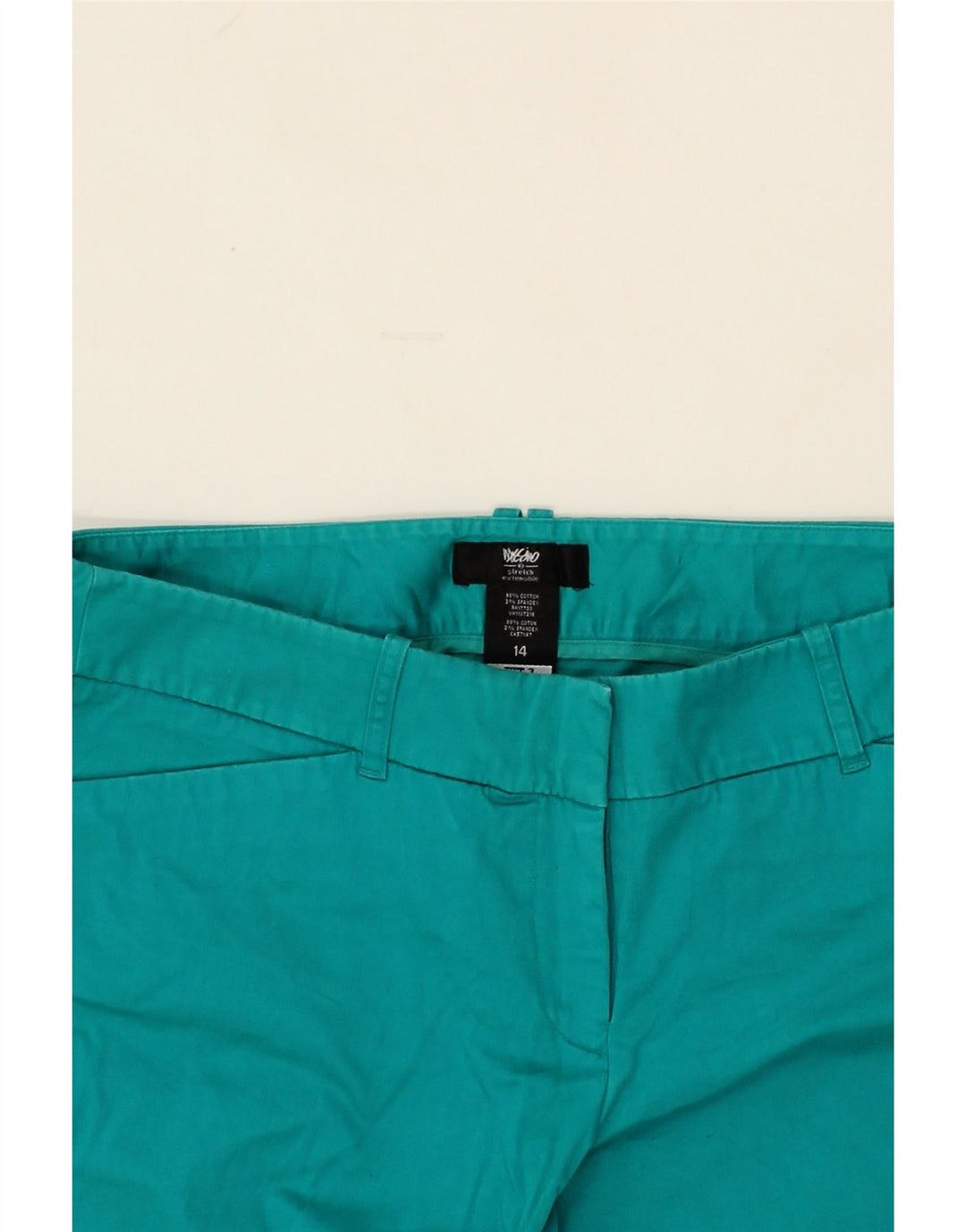 MOSSIMO Womens Stretch Chino Shorts US 14 XL W36 Turquoise Cotton Vintage Mossimo and Second-Hand Mossimo from Messina Hembry 
