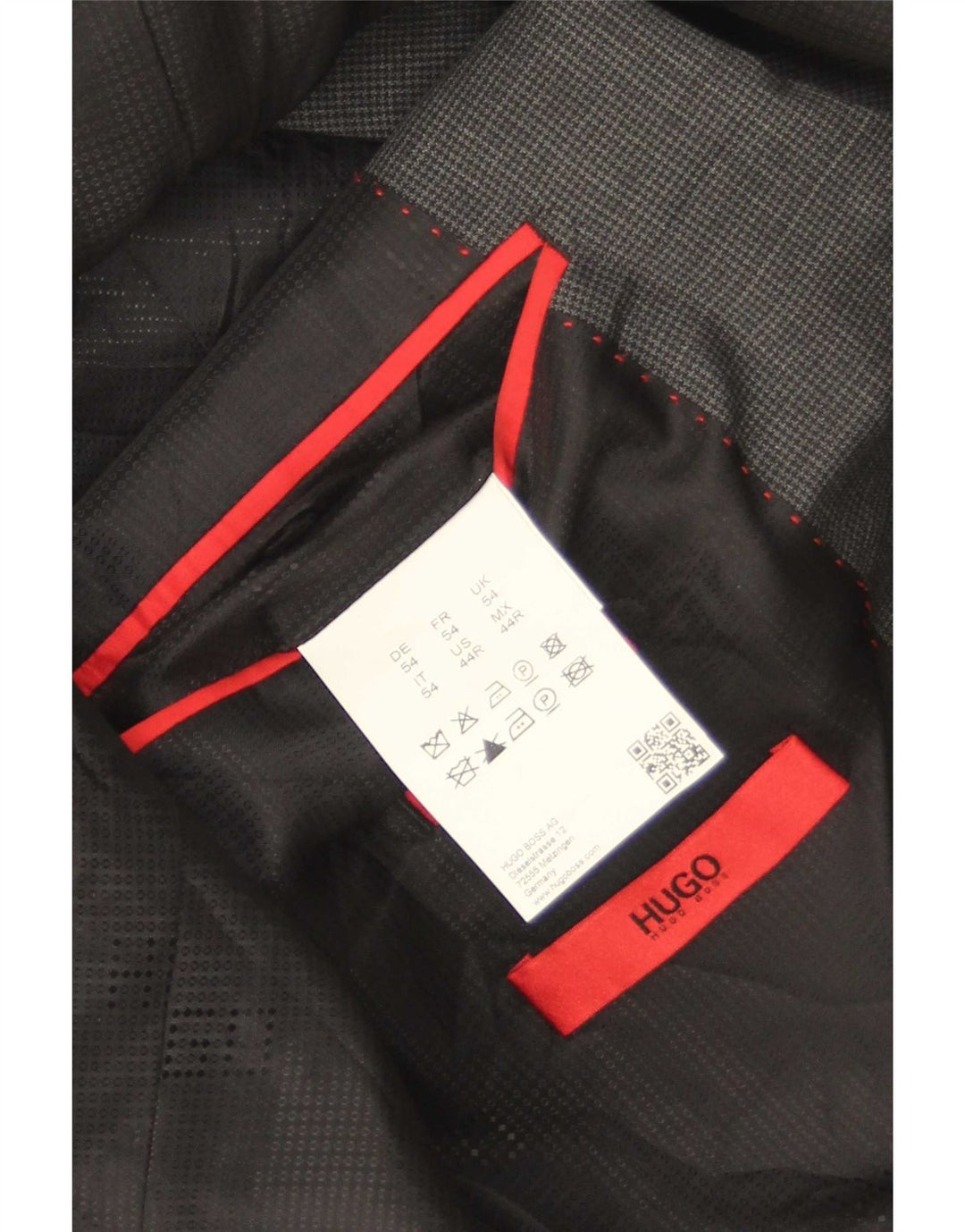 Hugo Boss Herre 2-knaps blazerjakke EU 54 2XL Grå Houndstooth