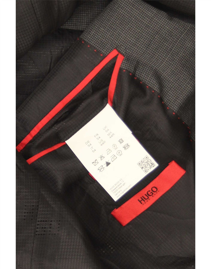 Hugo Boss Herre 2-knaps blazerjakke EU 54 2XL Grå Houndstooth