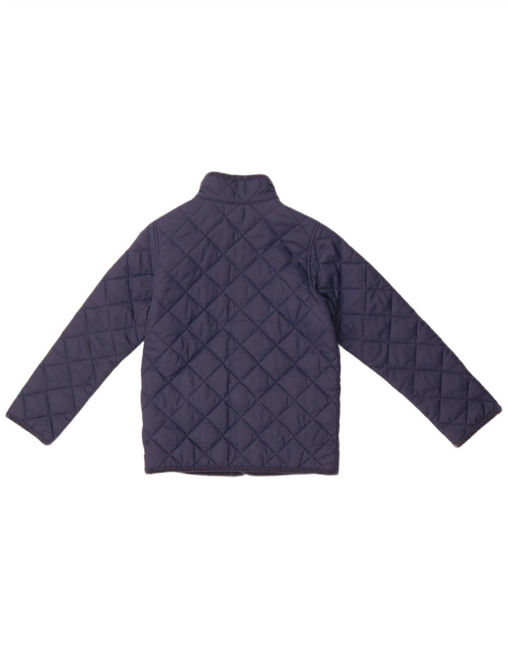 Benetton Quiltet jakke til kvinder UK 10 Small Navy Blue