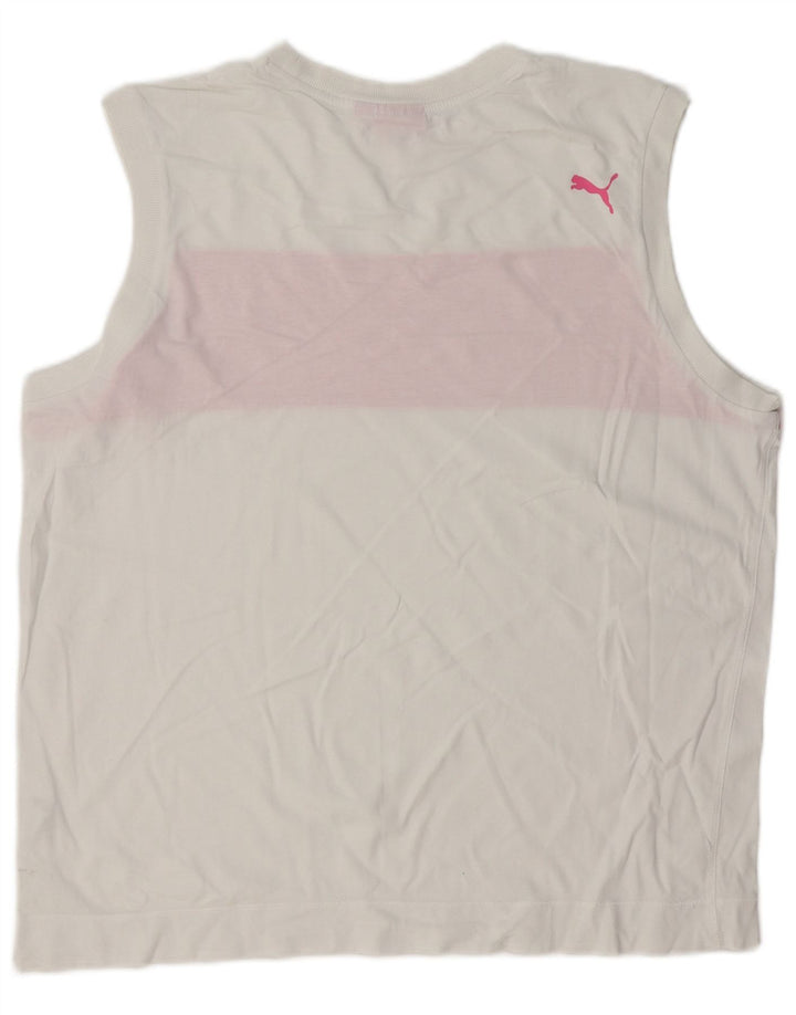 PUMA Herre grafisk vest Top XL Hvid Colourblock Bomuld