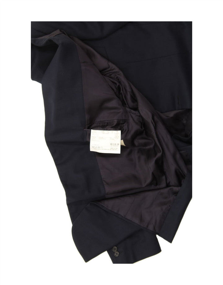BURBERRY Mens 3 Button Blazer Jacket EU 52 XL Navy Blue Wool Vintage Burberry and Second-Hand Burberry from Messina Hembry 