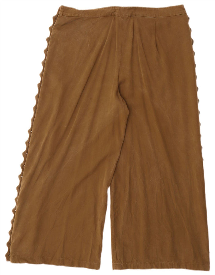 Zara Dame Capri Bukser Large W32 L24 Khaki