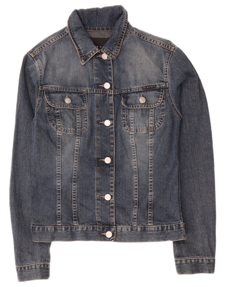 Sisley Dame denimjakke UK 6 XS Blå Bomuld