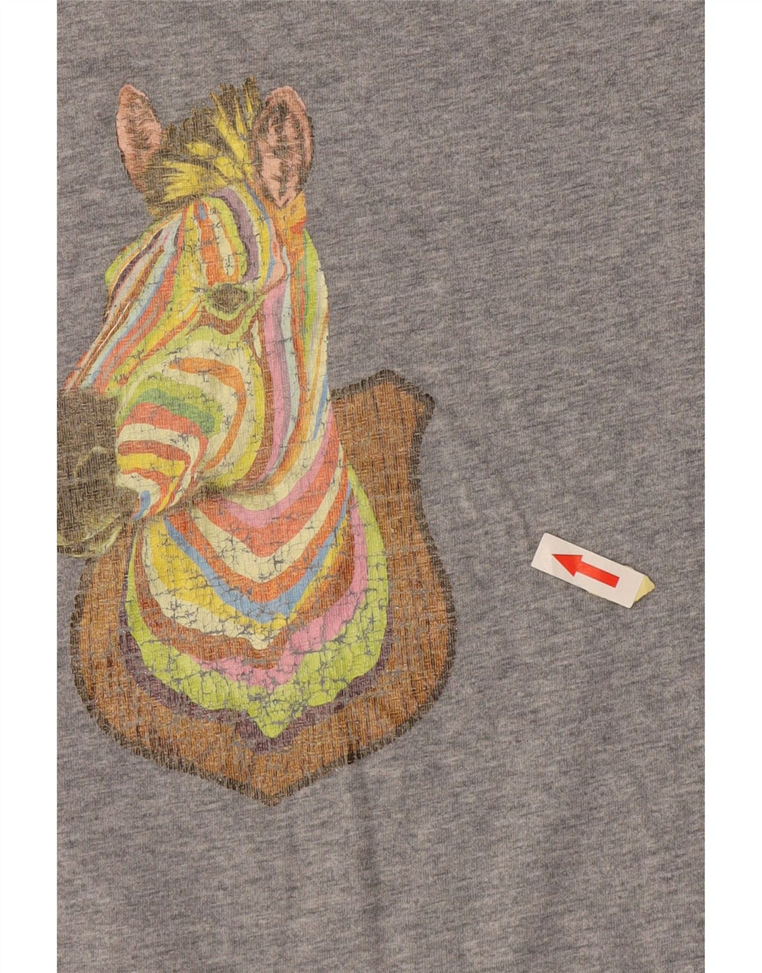 PAUL SMITH Herre grafisk T-shirt top lille grå dyreprint bomuld