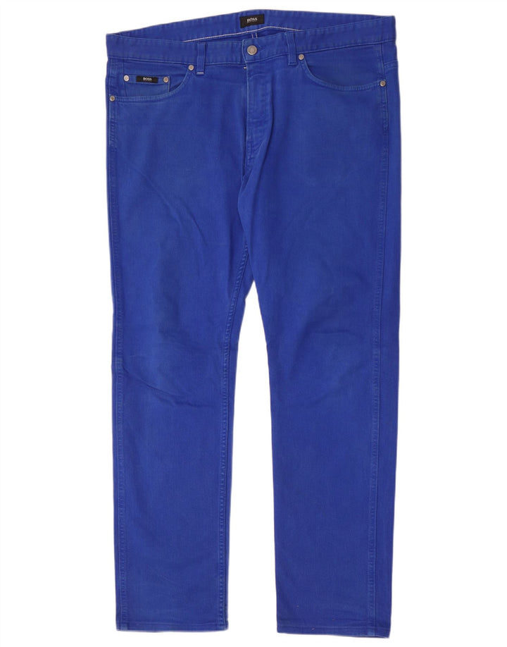 Hugo Boss Herre Slim Jeans W36 L32 Blå Bomuld