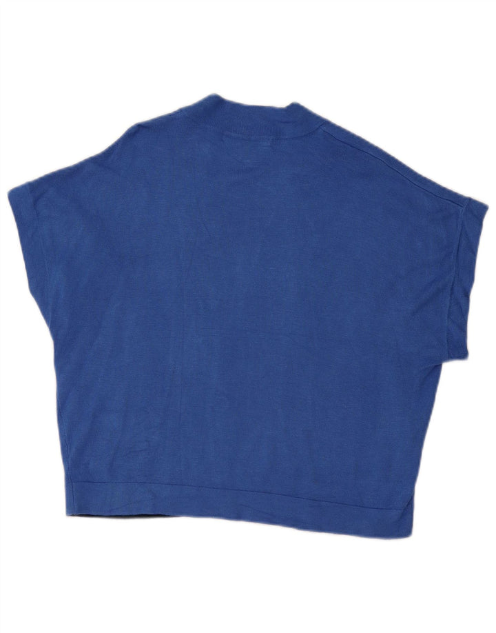Marks & Spencer Dame Kortærmet Åben Cardigan Sweater UK 16 Large Blue