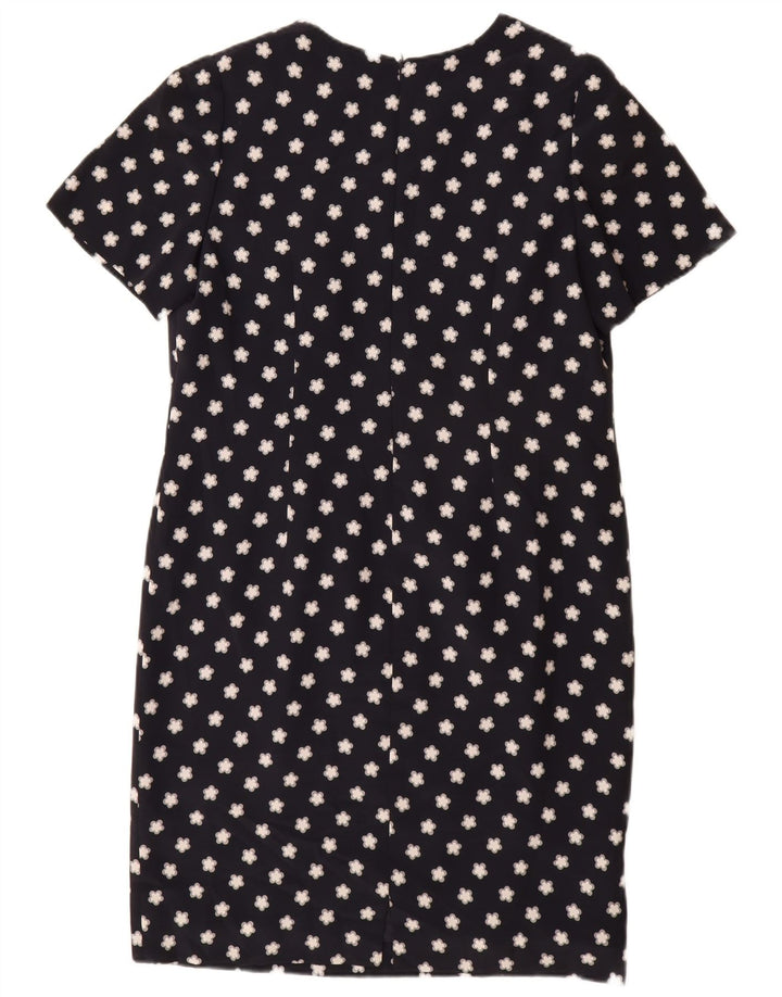Luisa Spagnoli Dame Skede Kjole IT 48 XL Navy Blue Floral Polyester