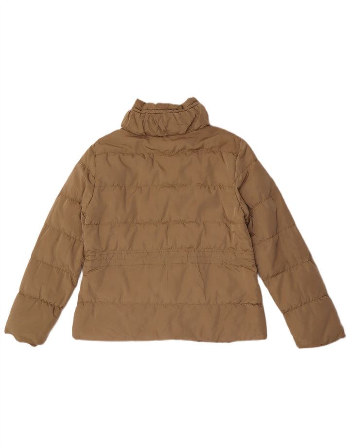 Zara Dame Polstret Jakke UK 18 XL Beige Polyester