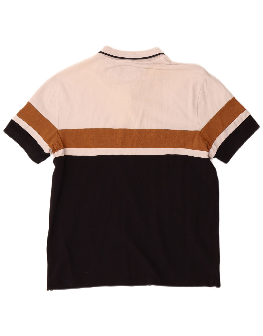 Zara Polo Shirt til mænd XL Hvid Colourblock