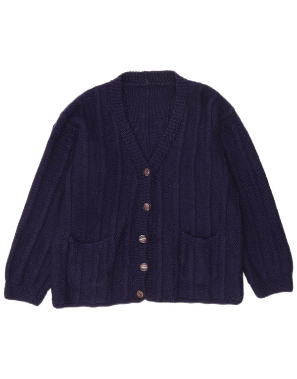 Vintage dame cardigan sweater UK 16 Large Navy Blue