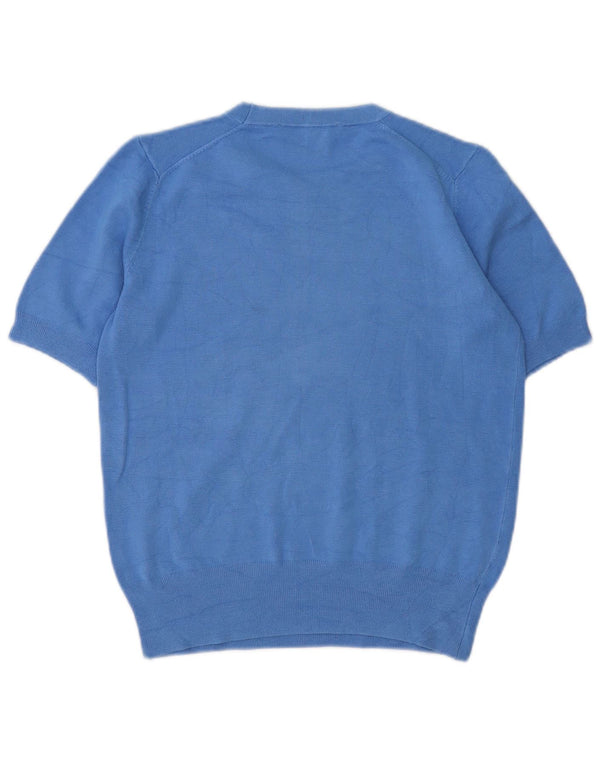 Zara Dame Kortærmet Jumper Sweater UK 16 Stor Blå