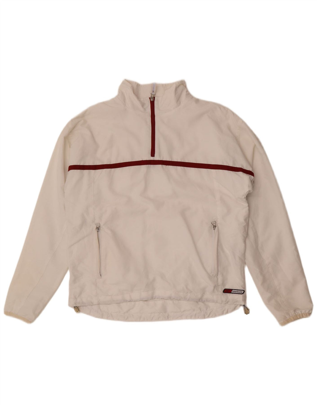 Reebok Herre Pullover træningsdragt Topjakke UK 40 Medium White Colourblock
