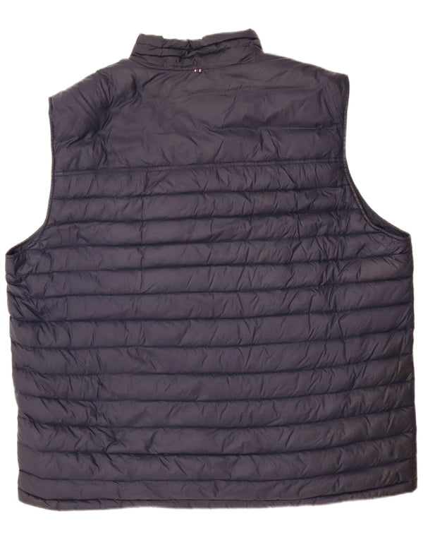 Tommy Hilfiger Herre Høj Polstret Gilet UK 48 4XL Navy Blue Nylon