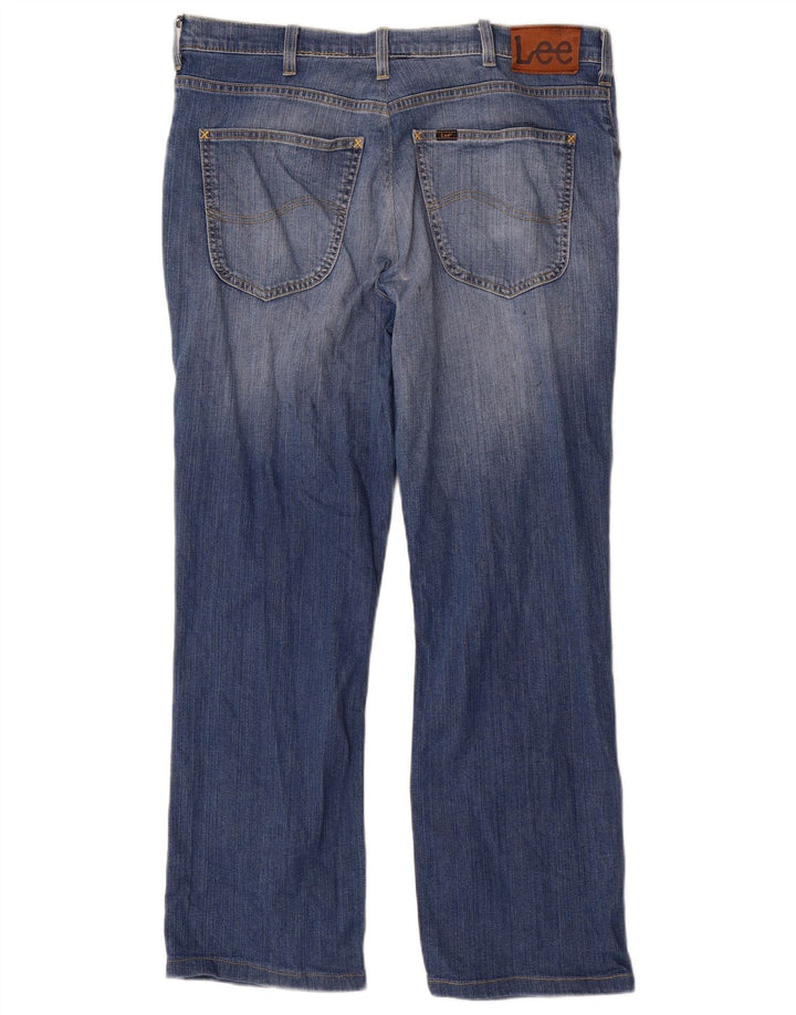 Lee Herre Brooklyn Straight Jeans W38 L29 Blå Bomuld