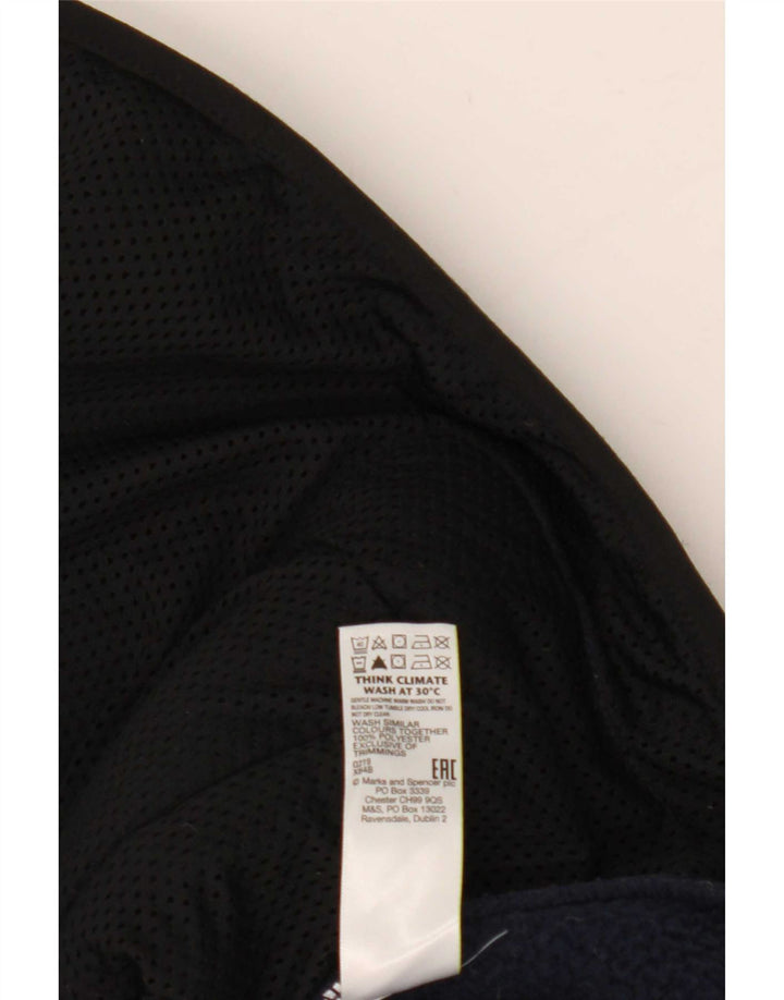 Marks & Spencer Fleecejakke til mænd UK 46 3XL Navy Blue Polyester