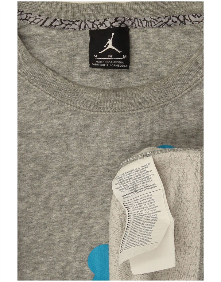 Jordan Herre Grafisk Sweatshirt Jumper Medium Grå Bomuld