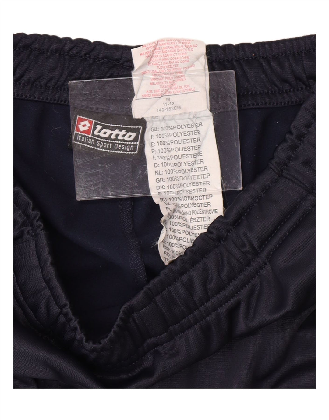 LOTTO Boys Tracksuit Trousers 11-12 Years Medium  Navy Blue Polyester Vintage Lotto and Second-Hand Lotto from Messina Hembry 