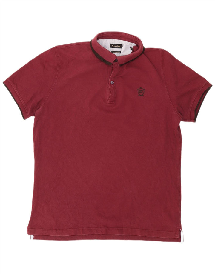 Massimo Dutti Herre poloshirt XL Bourgogne bomuld
