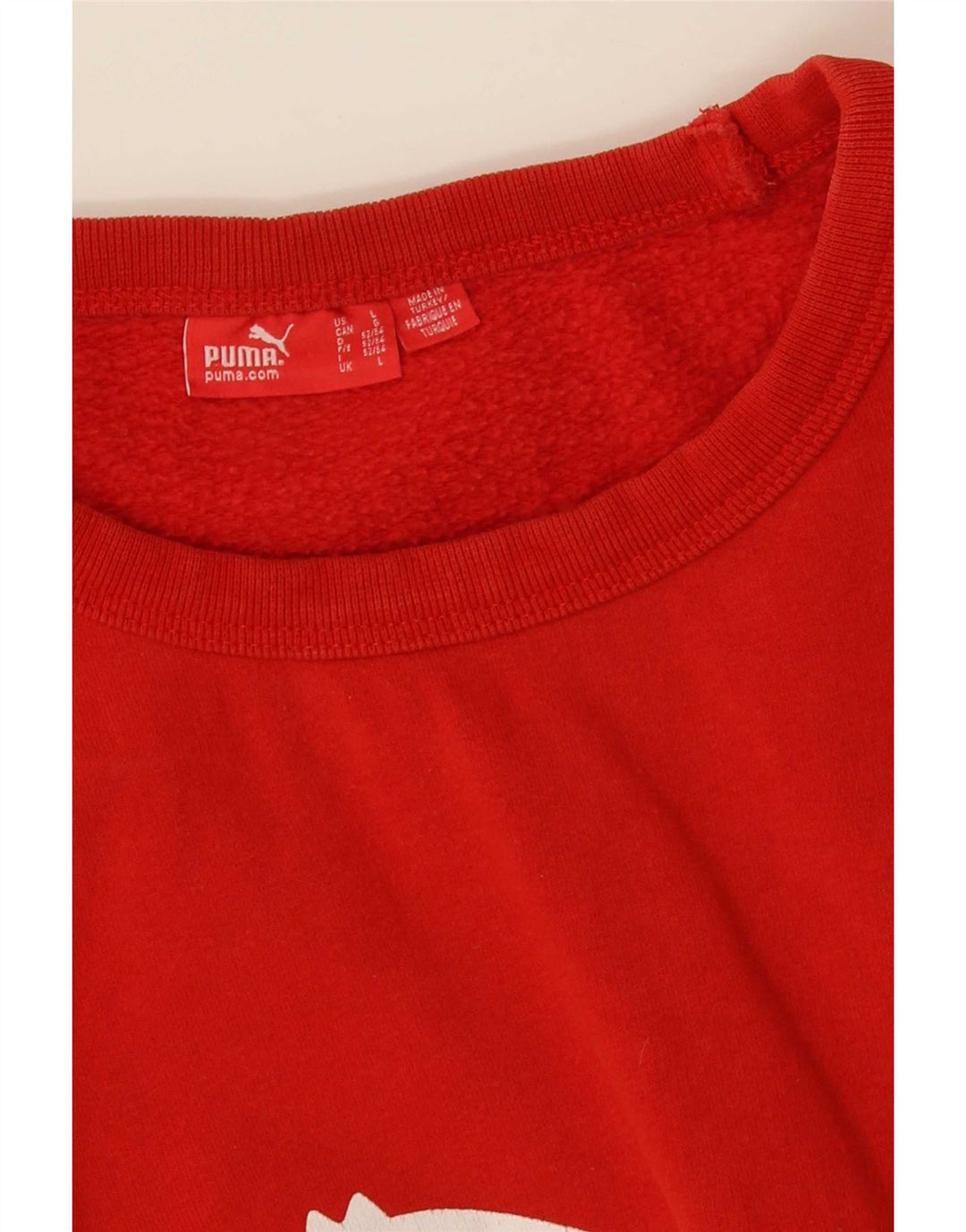 Puma Herre Grafisk Sweatshirt Jumper Large Rød