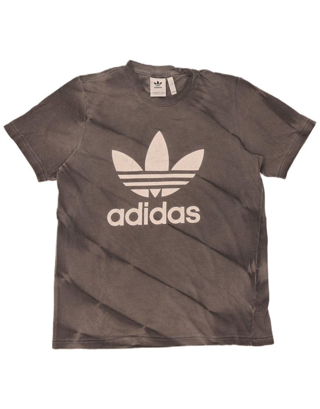Adidas Herre grafisk T-shirt Top Stor Grå Tie Dye Bomuld