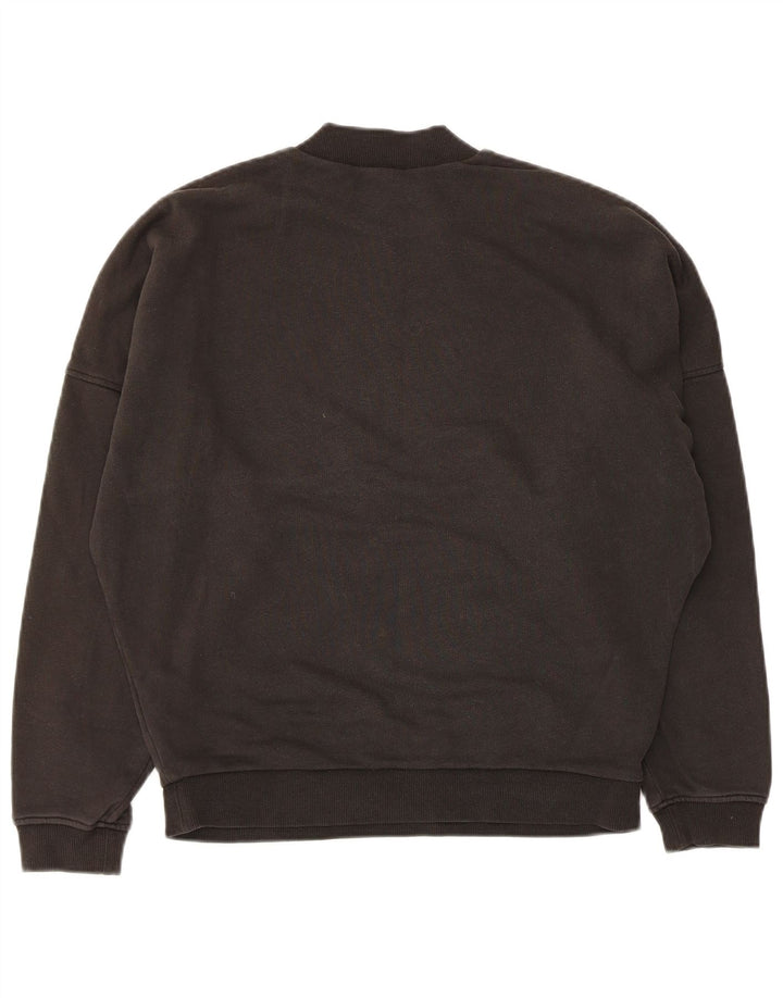 Calvin Klein Dame Oversized Sweatshirt Jumper UK 10 Small Black Bomuld