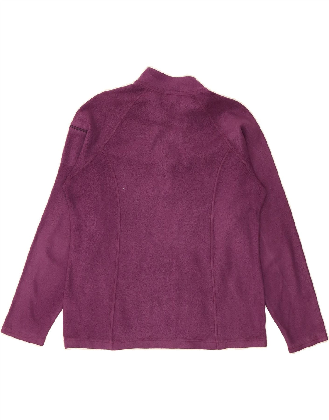 L.L.BEAN Womens Zip Neck Fleece Jumper UK 14 Medium Burgundy Polyester Vintage L.L.Bean and Second-Hand L.L.Bean from Messina Hembry 