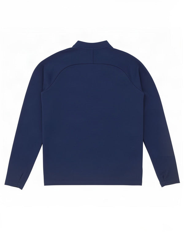 Nike Boys Dri Fit Top Langærmet med lynlåshals 13-14 år XL Blå Colourblock