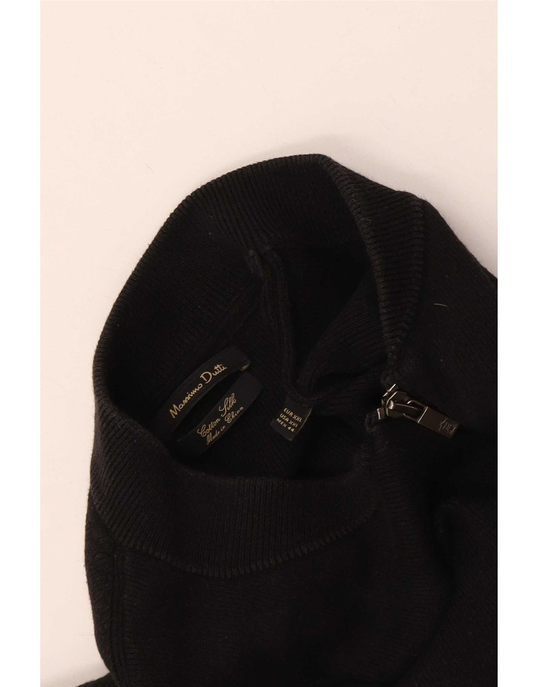Massimo Dutti Herre Cardigan Sweater 2XL Sort Bomuld