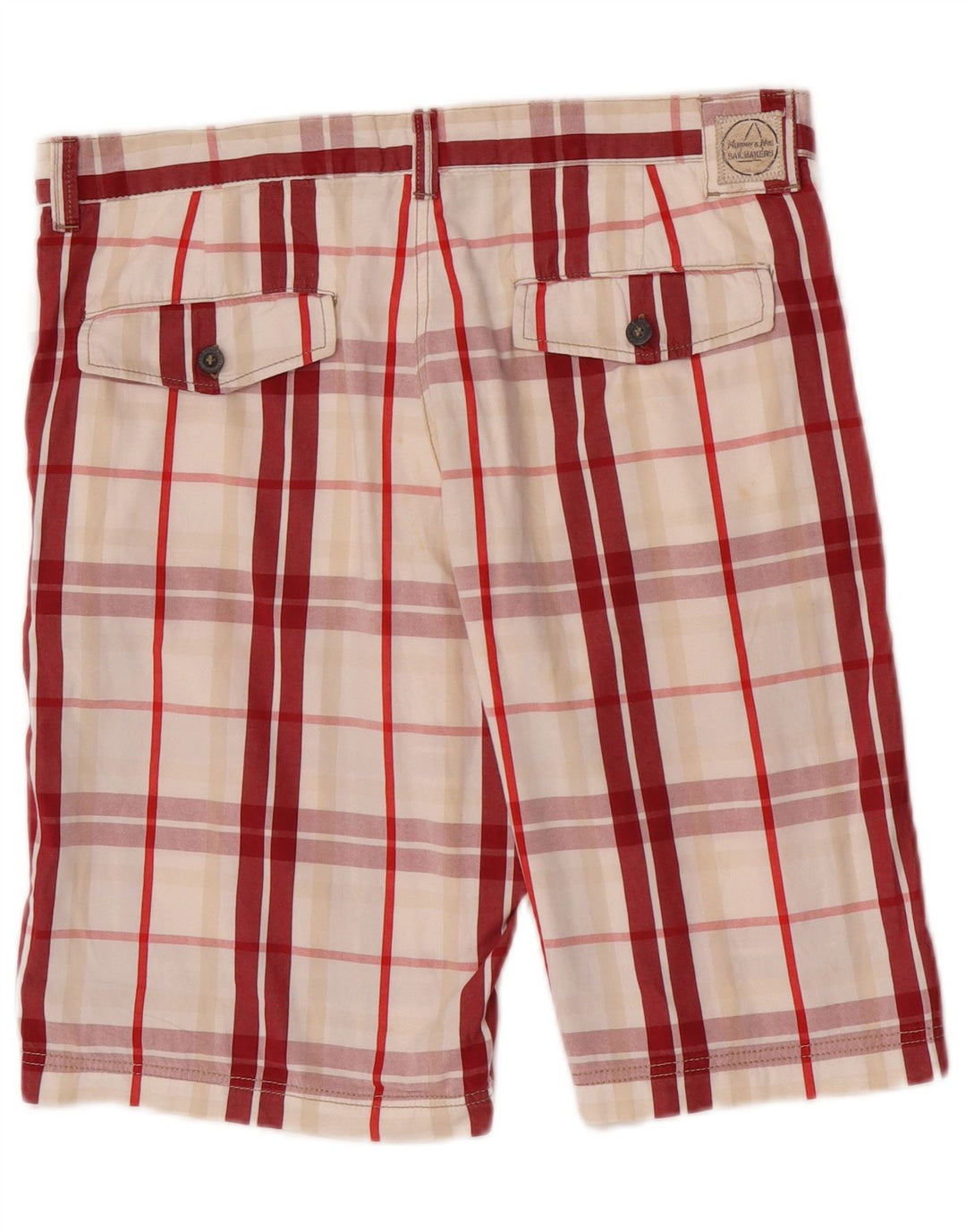Murphy & Nye Chino-shorts til mænd W34 Store røde plaid bomuld