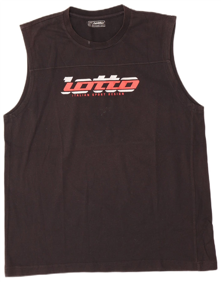 Lotto Herre Grafisk T-Shirt Top 2XL Sort