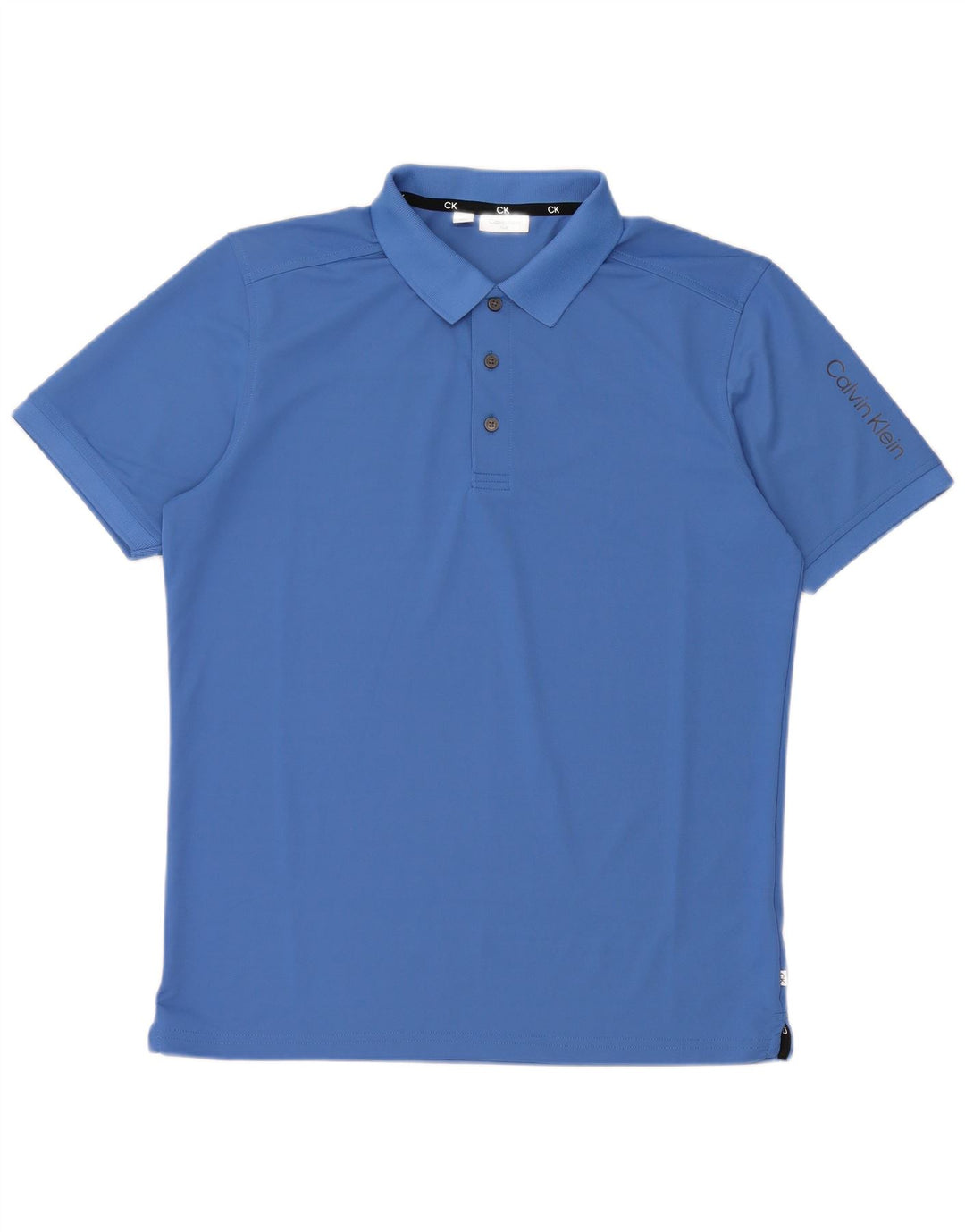 CALVIN KLEIN Grafisk poloshirt til mænd mellemblå polyester