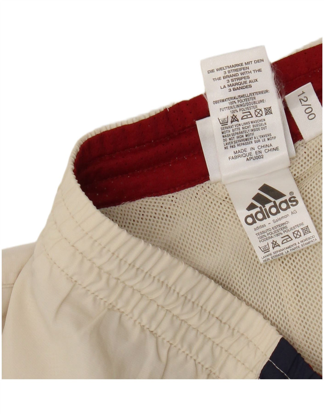 Adidas Herre grafiske sportsshorts XL Beige Colourblock Polyester