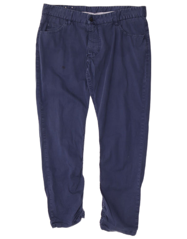 Zara Herre Slim Casual Bukser EU 46 XL W36 L27 Blå Bomuld