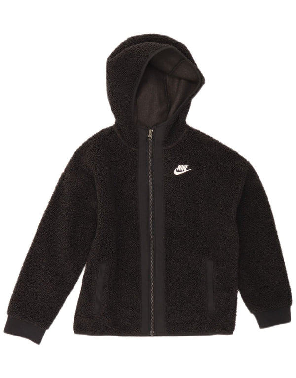 Nike drenge hættejakke i fleece 10-11 år medium sort polyester