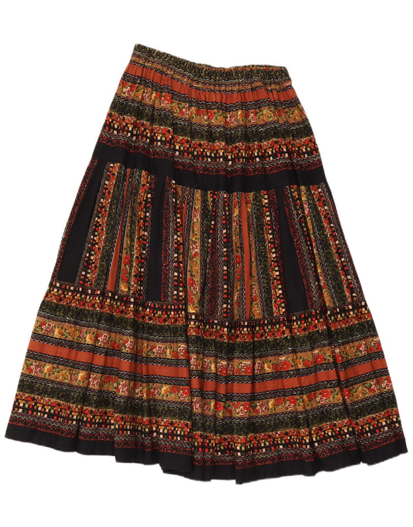 Erika Womens High Waist Gypsy Skirt Small W27 Brown Floral