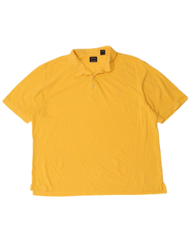 IZOD Poloshirt til mænd XL Gul bomuld