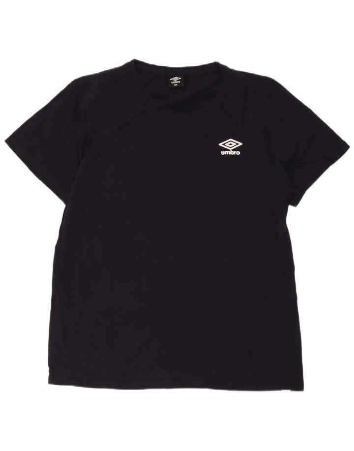 Umbro Herre T-Shirt Top 2XL Marineblå Bomuld