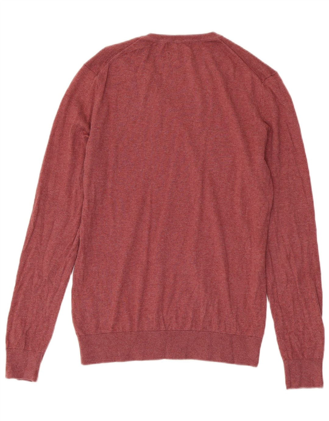 Zara Herre V-hals sweater Medium Bourgogne bomuld