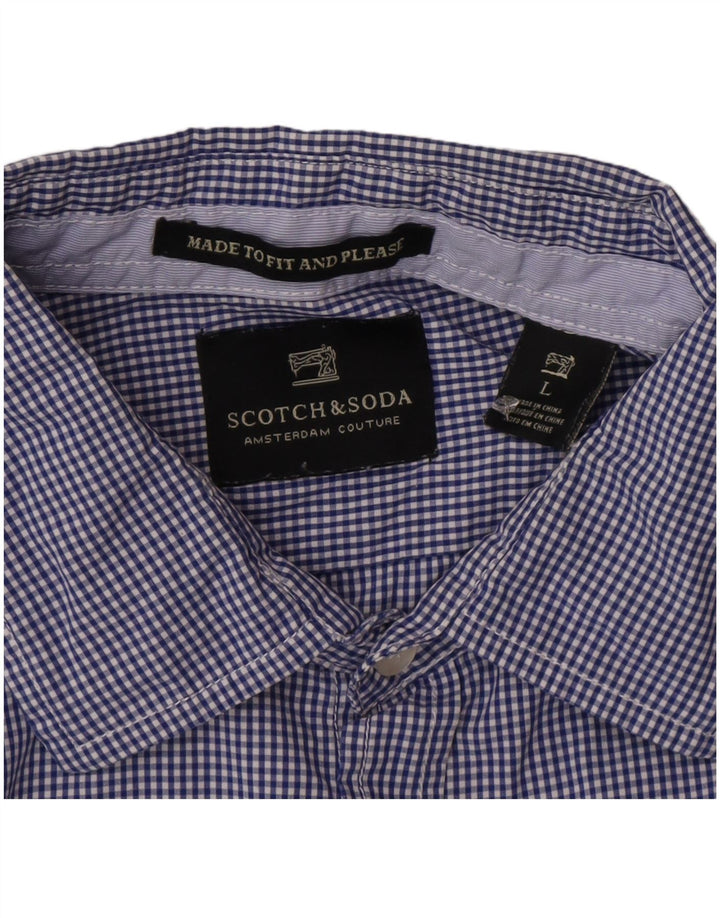 Scotch & Soda Herreskjorte Stor blå Gingham