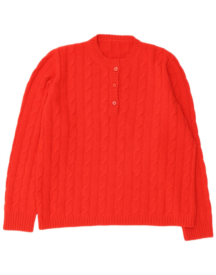 Vintage dame sweater med rund hals DK 16 stor rød