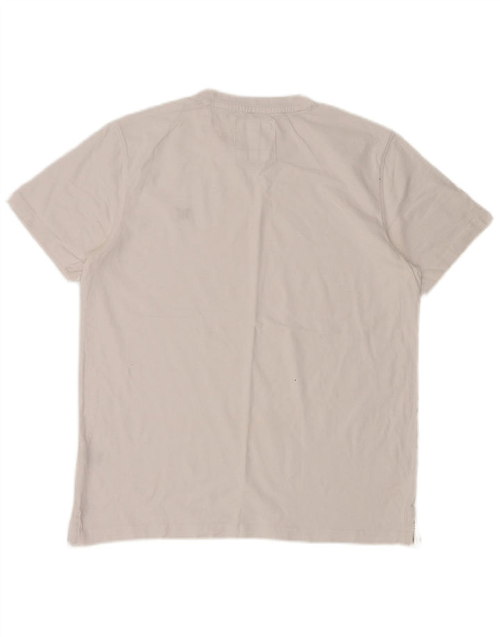 CREW CLOTHING Herre T-Shirt Top Stor Hvid Bomuld