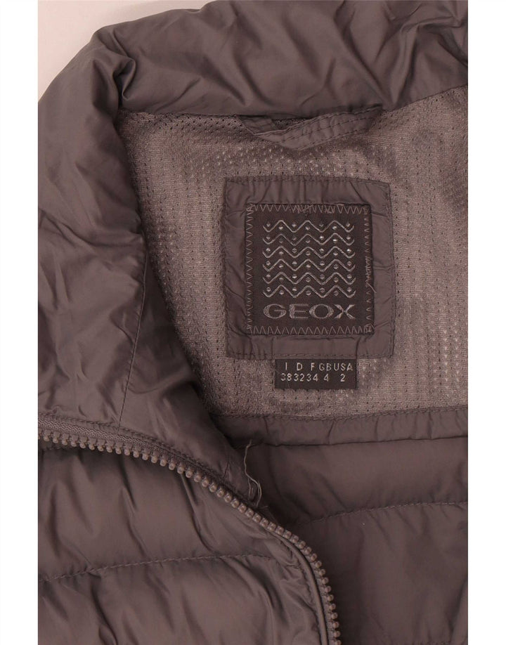 Geox oversize polstret jakke til kvinder UK 4 XS grå polyester
