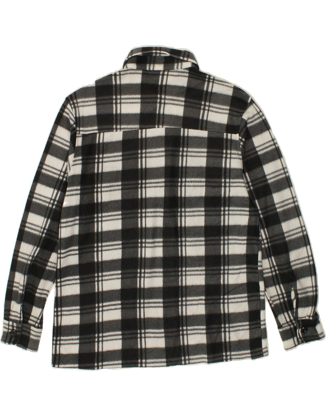 VINTAGE Mens Fleece Shirt 2XL Grey Check Cotton Vintage Vintage and Second-Hand Vintage from Messina Hembry 
