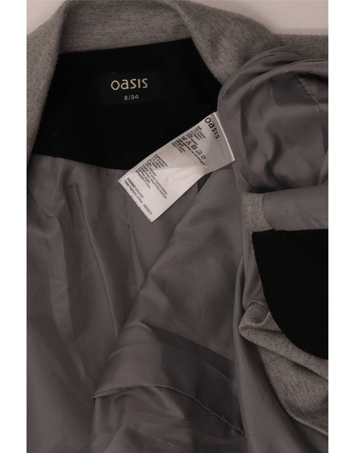 Oasis Womens Open Blazer Jacket UK 8 Small Grå Polyester