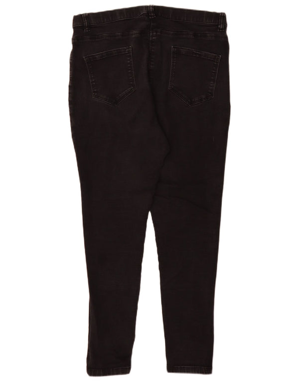 M&Co Dame Jegging Jeans UK 18 XL W36 L29 Sort Bomuld
