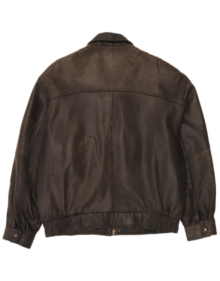 Itallo Herre Læderjakke UK 40 Large Sort